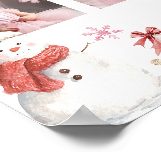 Poster Retro Christmas First Year Photo Milestone Sign (Coin)