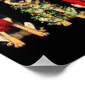 Poster Retro Christmas German Shepherd Santa Reindeer Gsd (Coin)