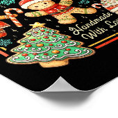 Poster Retro Christmas Gingerbread Bakery North Le Cookie (Coin)