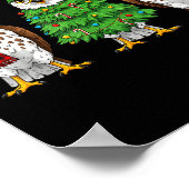 Poster Retro Christmas Hawk Santa Reindeer  (Coin)