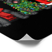 Poster Retro Christmas Scottierrier Santa Reindeer Dog Lo (Coin)