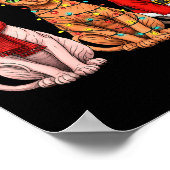 Poster Retro Christmas Sphynx Cat Santa Reindeer (Coin)