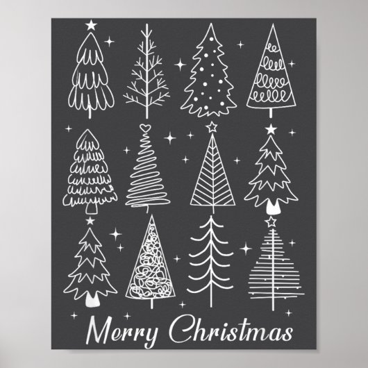 Poster Retro Christmas Tree,funny Christmas Design Tee Wo (Devant)