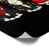 Poster Retro Christmas Tuxedo Cat Santa Reindeer (Coin)