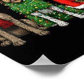 Poster Retro Christmas Wirehaired Inting Griffon Santa Re (Coin)