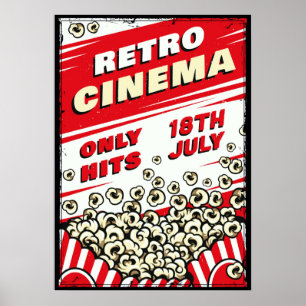 Poster Retro Cinema   Vintage Classic Retro