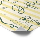 Poster Retro citrus green hand drawn cards gift wedding (Coin)