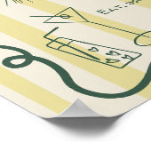 Poster Retro Citrus Yellow Hand drawn Wedding Welcome (Coin)