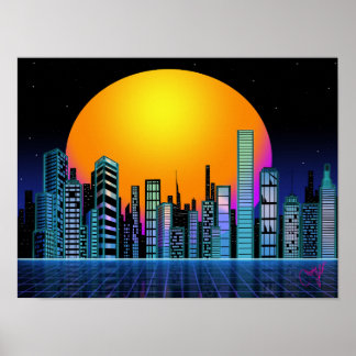 Poster Retro City-1