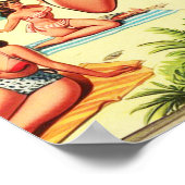 Poster Retro Classic Beach Pin Up (Coin)