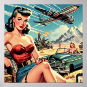 Poster Retro Classic Pin Up (Devant)