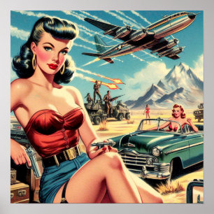 Poster Retro Classic Pin Up