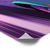 Poster Retro Coastal Drive 90s Anime Sunset (Coin)