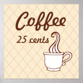 Poster Retro Coffee Art Imprimer (Devant)