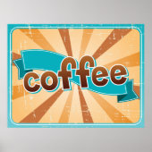Poster Retro Coffee Design (Devant)