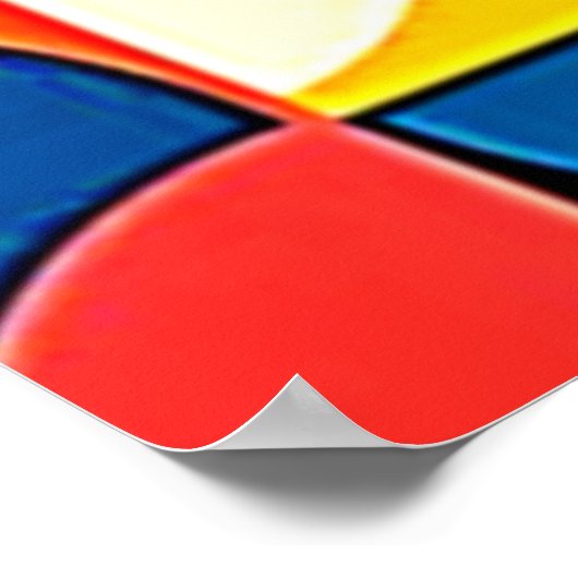 Poster Retro Color Block Geometry Art (Coin)