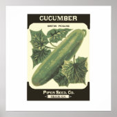 Poster Retro Concomber Seed Packet Imprimer (Devant)
