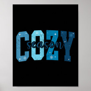 Poster Rétro Confort Saison Mignon Hiver Vibes C'est La S