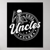 Poster Retro Cool Uncles Club Funny New Uncle Men Skeleto (Devant)