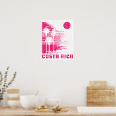 Poster Retro Costa Rica Beach Surf Vague Vintage (Cuisine)