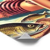 Poster Retro Country Summer Pin-up (Coin)