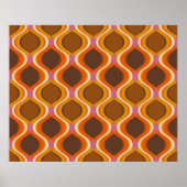 Poster Retro courbe sans couture motif. wallp style les a (Devant)