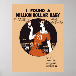 Poster Rétro couverture de feuille de musique des années