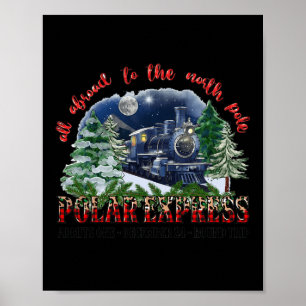 Poster Retro Croire Train Pôle Nord Express Polaire Tout 