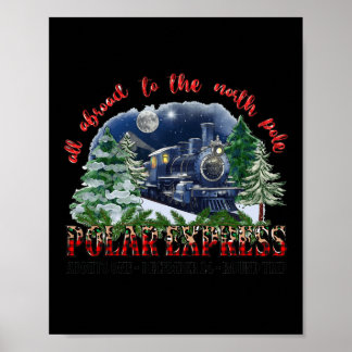 Poster Retro Croire Train Pôle Nord Express Polaire Tout