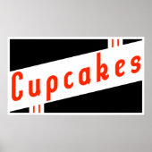 Poster retro cupcakes (Devant)