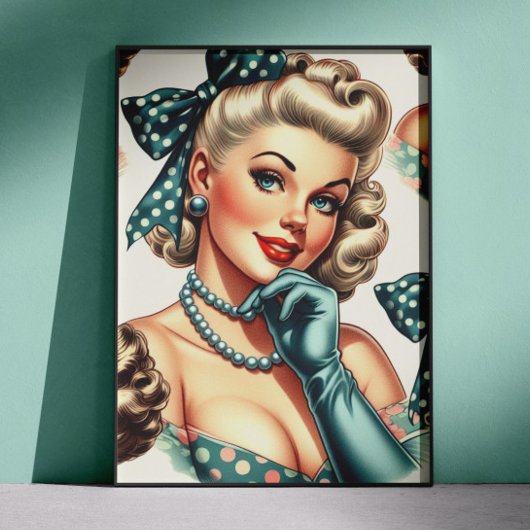 Poster Retro Cute Classic Pinup