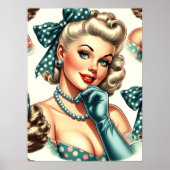 Poster Retro Cute Classic Pinup (Devant)