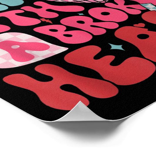 Poster Retro Cute Groovy I Can Do It Quote Disco Heart - (Coin)