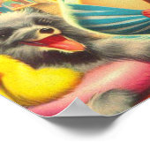 Poster Retro Cute Kitsch Girl (Coin)