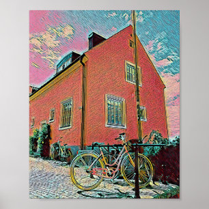 Poster Retro cycling artwork