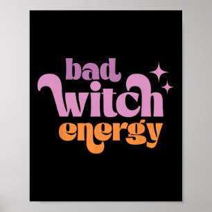 Poster Rétro D Witch Energy Shirt Halloween Vibes de cuis