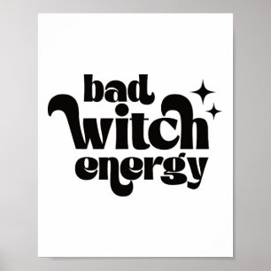 Poster Rétro D Witch Energy Shirt Halloween Vibes de cuis