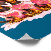 Poster Retro Dachshund With Heart Sungles Valentine's Day (Coin)