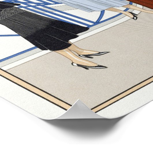 Poster Retro Dames Casquettes talons en attente Fashion S (Coin)