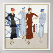 Poster Retro Dames Casquettes talons en attente Fashion S (Devant)