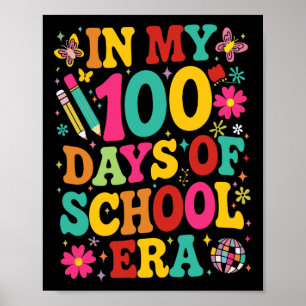 Poster Rétro Dans Mes 100 Jours De L'Ère Scolaire 100E Jo