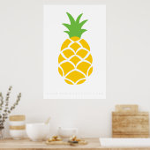 Poster rétro de l'ananas 60's 70's Citation (Cuisine)