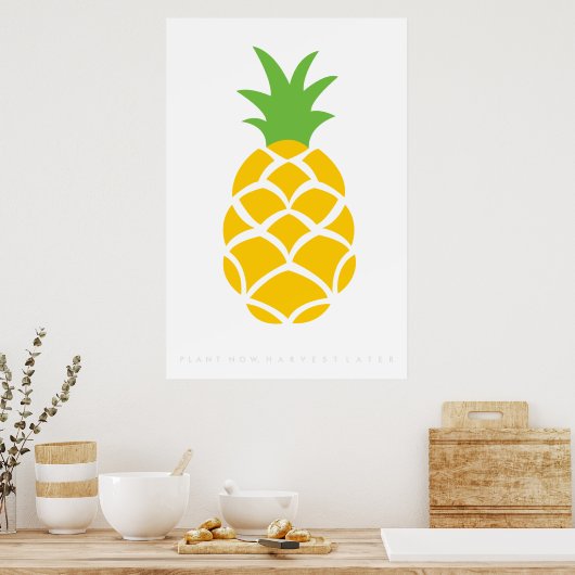 Poster rétro de l'ananas 60's 70's Citation (Cuisine)