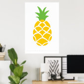 Poster rétro de l'ananas 60's 70's Citation (Bureau à domicile)