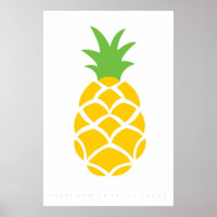 Poster rétro de l'ananas 60's 70's Citation