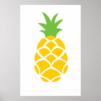 Poster rétro de l'ananas 60's 70's Citation