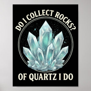 Poster Rétro de quartz pour collectionneur de roches chas