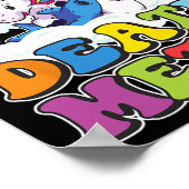 Poster Retro Death Metal Chat Rainbow Unicorn Funny Lourd (Coin)