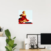 Poster Rétro des années 1950 (Bureau à domicile)