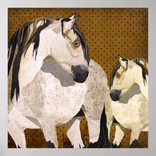 Poster rétro des Chevaux blancs (Devant)